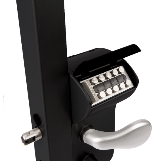 LOCINOX Free Vinci Surface Mounted Mechanical Code Gate Lock LFKQ40 X1 Black - Click Image to Close