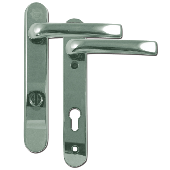 MILA Pro Secure PAS24 2 Star 220mm Lever/Lever Door Furniture Chrome (Bagged) - Click Image to Close