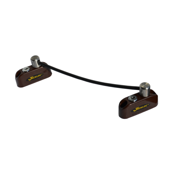 JACKLOC Pro-5 Duo Lockable Double Bullet Window Restrictor Brown - Click Image to Close