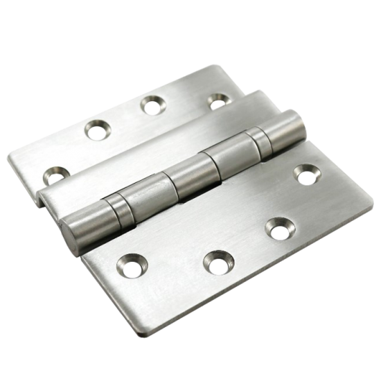 HOOPLY Stainless Steel Container Door Ball Bearing Hinge Z-Profile Silver Pair - Click Image to Close