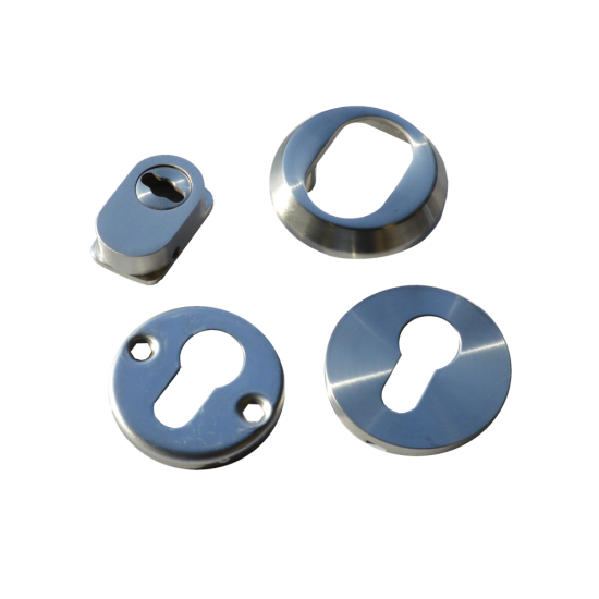 HOOPLY Stainless Steel Adjustable Security Escutcheon Stainless Steel - Click Image to Close