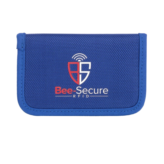 BEE-SECURE RFID Key Pouch - Polyester Blue - Click Image to Close