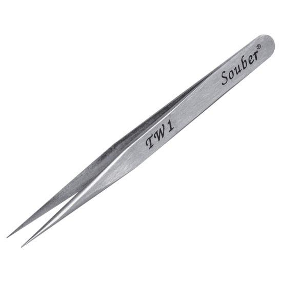 SOUBER TOOLS TW1 Long Straight Pinning Tweezers TW1 - Click Image to Close