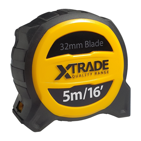 XTRADE Robust Retractable 32mm Wide Tape Measure 5 Meter - Click Image to Close