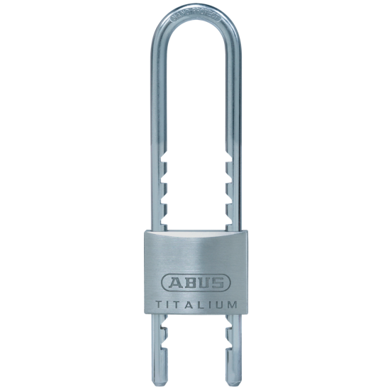 ABUS Titalium 64TI Series Adjustable Long Shackle Padlock 50mm KD 60mm to 150mm Shackle 64TI/50HB60-150 Visi - Click Image to Close