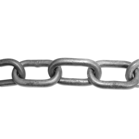 ENGLISH CHAIN Hot Galvanised Welded Steel Chain 6.5mm GALV 15m - Click Image to Close