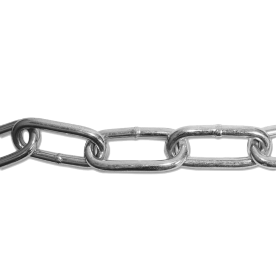 ENGLISH CHAIN Case Hardened Chain 6mm ZP 15m - Click Image to Close