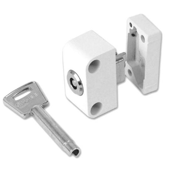 YALE 8K120 Automatic Window Snap Lock WH 1 Lock + 1 Key Visi - Click Image to Close