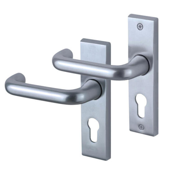 UNION 630-15 Plate Mounted Escape Lever Furniture Anodised Silver Lever Lock LH - Click Image to Close