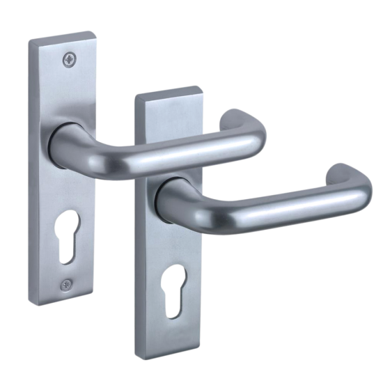 UNION 630-15 Plate Mounted Escape Lever Furniture Anodised Silver Lever Lock RH - Click Image to Close