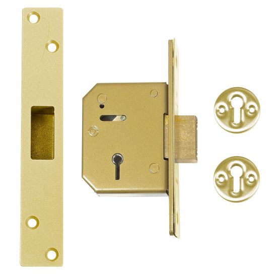 UNION C-Series 3G115 5 Lever Deadlock 67mm PB KD Boxed - Click Image to Close