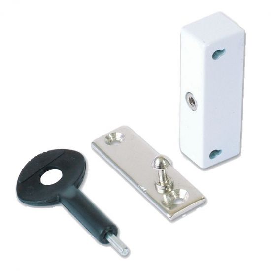 YALE 118 Automatic Window Snap Lock WH Visi - Click Image to Close
