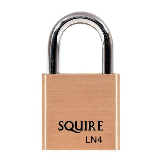 SQUIRE Lion Range Brass Open Shackle Padlocks 40mm KD Visi - Click Image to Close