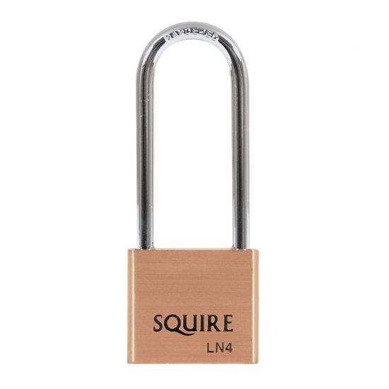 SQUIRE Lion Range Brass Long Shackle Padlocks 40mm KD Visi - Click Image to Close