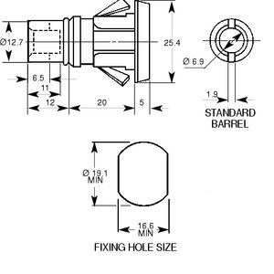 L&F 1306 Multi-Drawer Lock 20mm - Click Image to Close