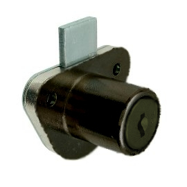 L&F 5880 Furniture Rim Lock - Black Finish - Click Image to Close