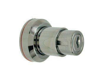 L&F 5886 Glass Sliding Door Lock - Plunger Type - Click Image to Close