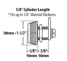 Combi-Cam Lock 28.5mm BLACK - Click Image to Close