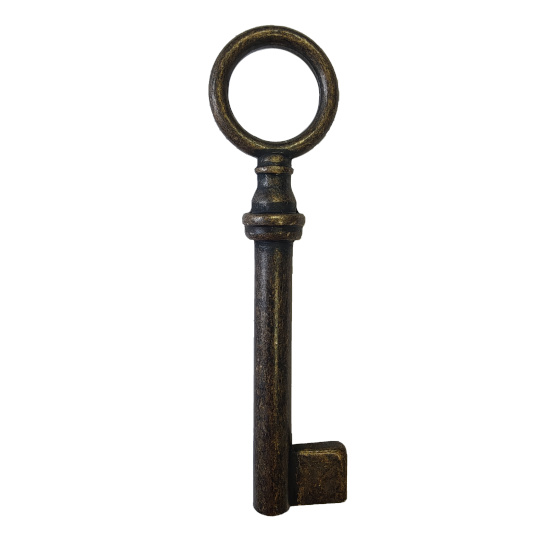 FBK9 Antique Brass Fancy Ring Bow Key Blank - Click Image to Close