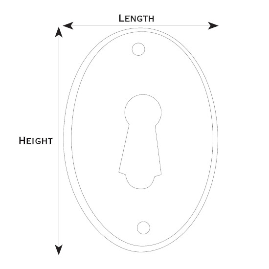 Polished Nickel Oval Escutcheon - Click Image to Close