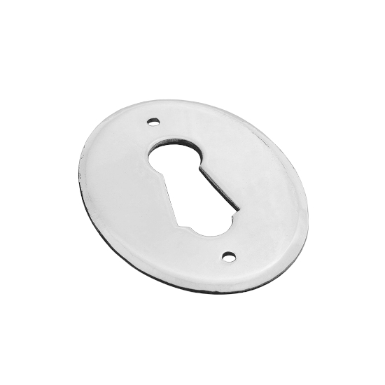 Polished Nickel Oval Escutcheon - Click Image to Close