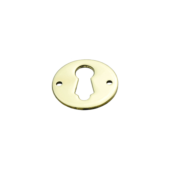 Polished Brass Round Escutcheon - Click Image to Close