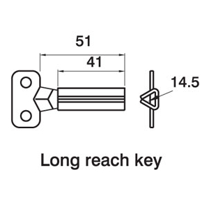 8mm Triangle Long Reach Budget Key JBC107 - Click Image to Close