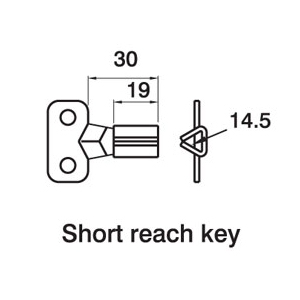 8mm Triangle Short Reach Budget Key JBC108 - Click Image to Close