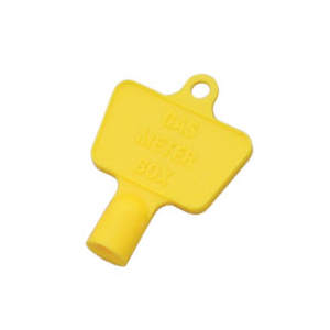 8mm Triangle Yellow Plastic Gas Meter Box Key JBC159 - Click Image to Close