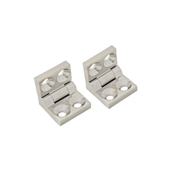 Precision Polished Nickel Stop Hinge 16mm (Pair) - Click Image to Close