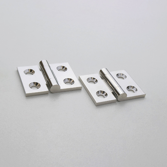 Precision Polished Nickel Box Hinge 32mm (Pair) - Click Image to Close