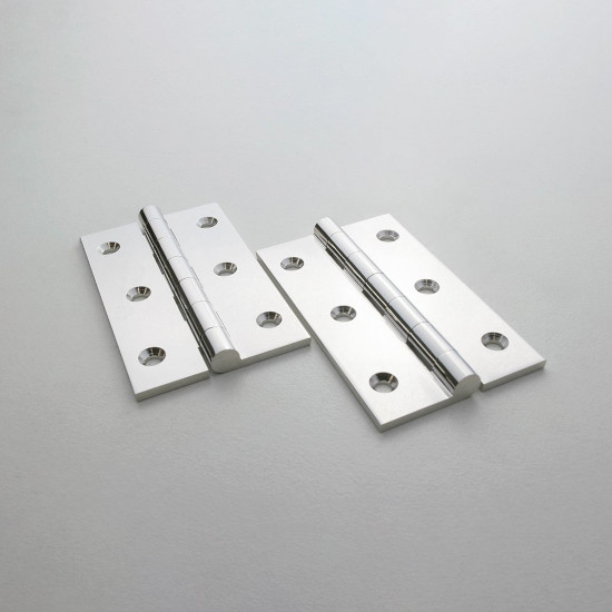 Precision Polished Nickel Butt Hinge 64mm (Pair) - Click Image to Close