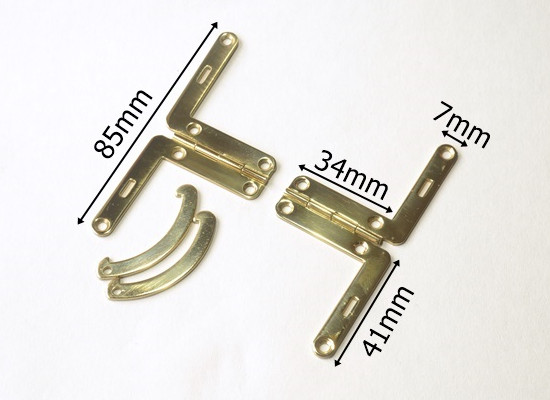 Chromed Brass Quadrant Hinge (Pair) - Click Image to Close