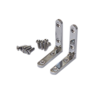 Chrome Plated Box Stop Hinge (Pair) - Click Image to Close