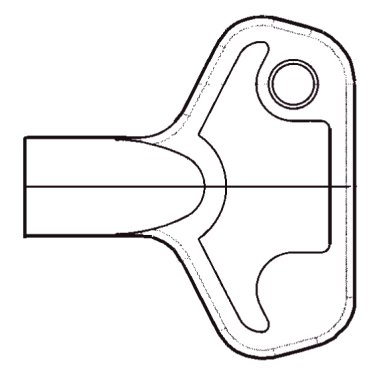 8mm Triangle Spanner Key TR1 - Click Image to Close